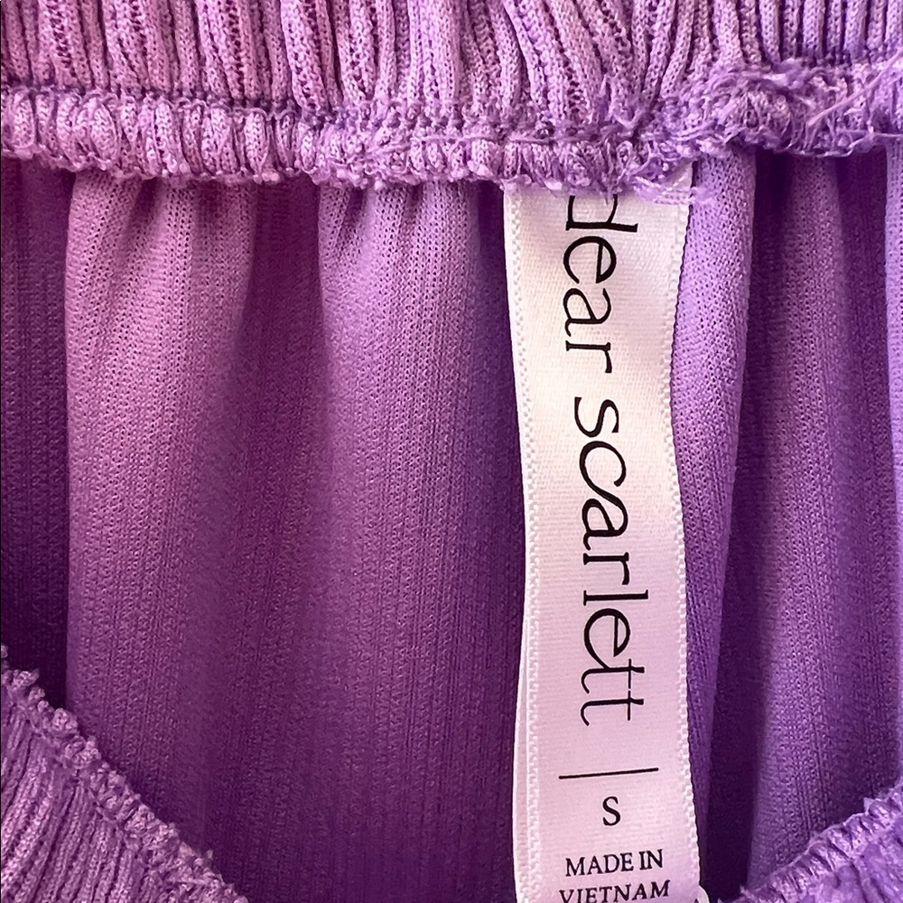 Scarlett Lavender Ribbed Top - Picture 2 of 6